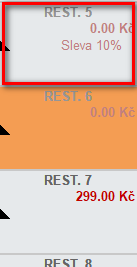 Zobrazené sleva v pokladním systému AWIS